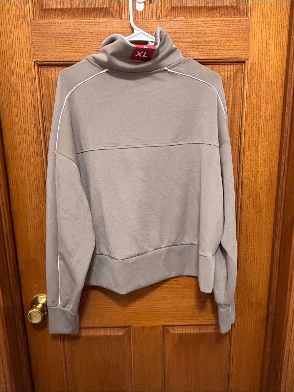 Women’s Half-Zip Pullover Sweatshirt - Gray Sz XL. NWT - Picture 6 of 10